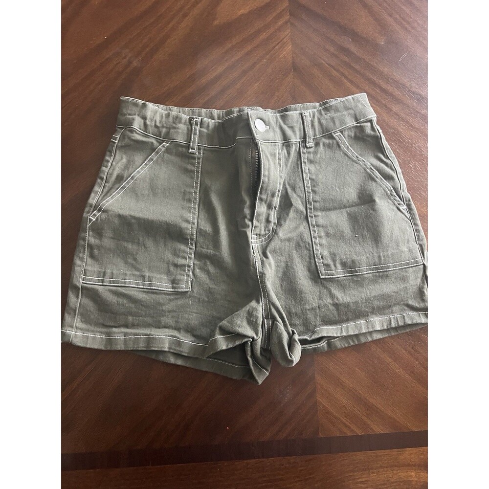 Rachael Pague Olive Green  Denim Shorts Size M